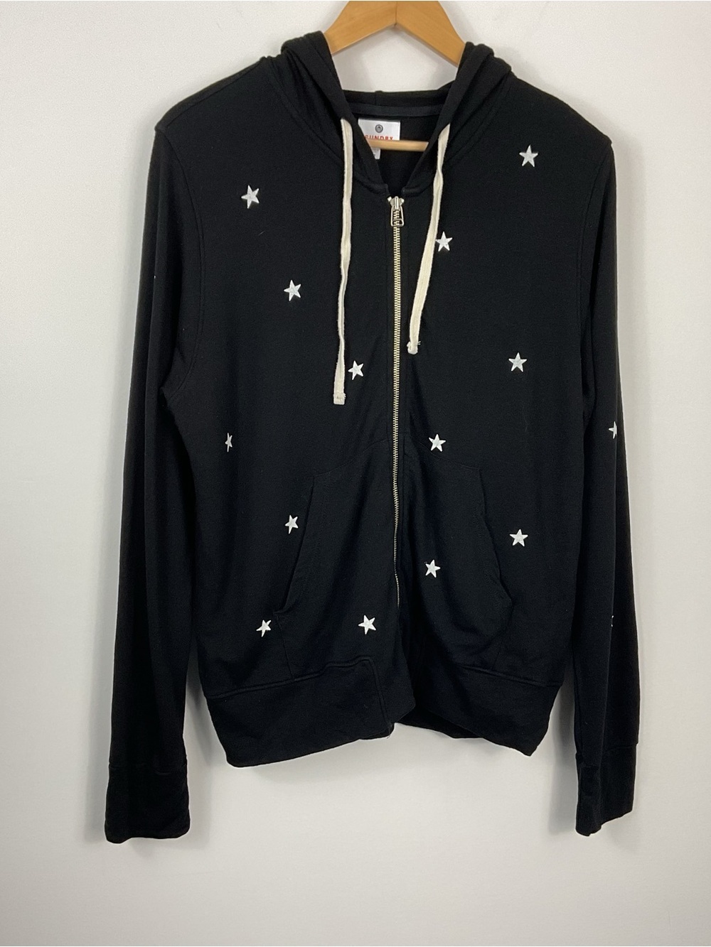 Sundry Little Stars Zip Hoodie Womens Size 3/L